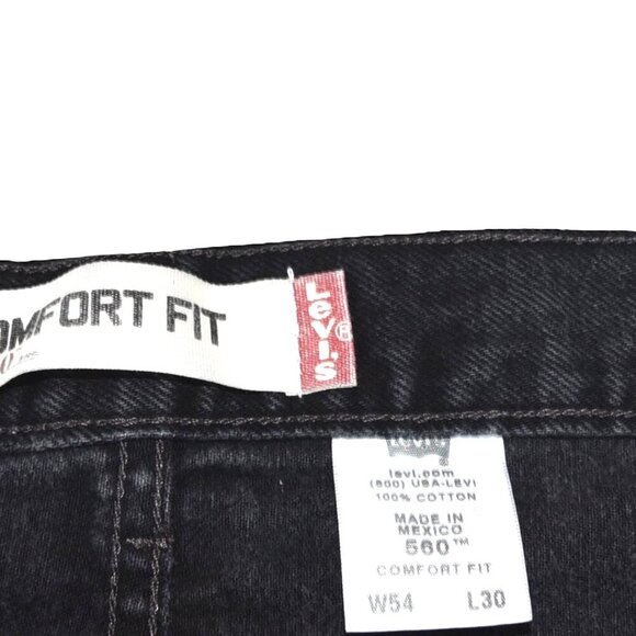 Levi’s 560 Black Jeans W54 L30 Comfort Fit Relaxed Faded Black - Picture 10 of 10